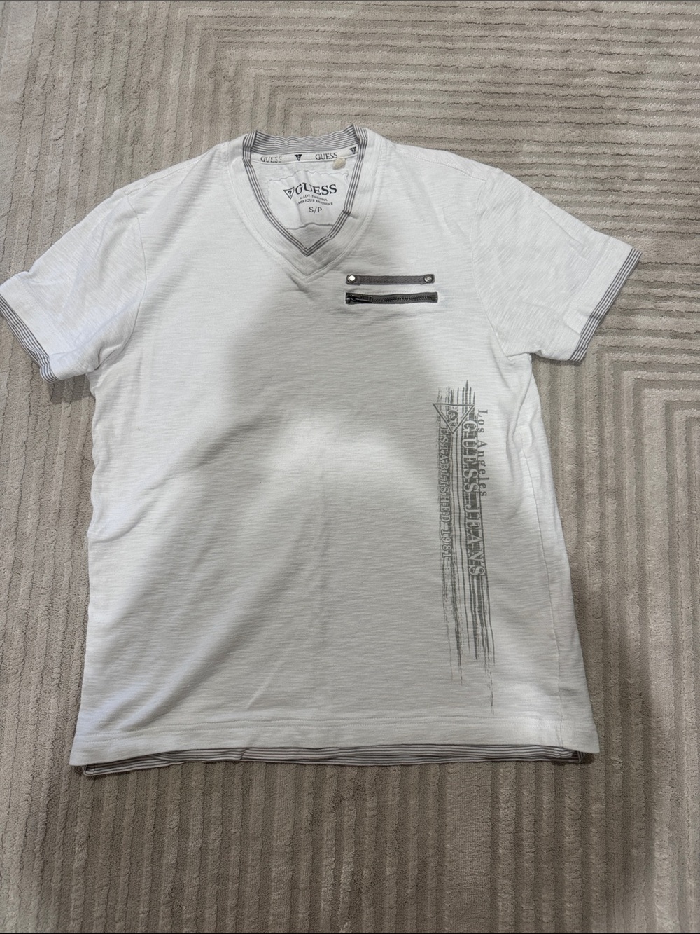 white v-neck tee from Guess size small!